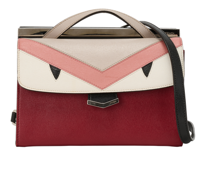 Demi Jour Monster Bag, &pound;450, Handbags, Red/Taupe/White, Leather, Front view